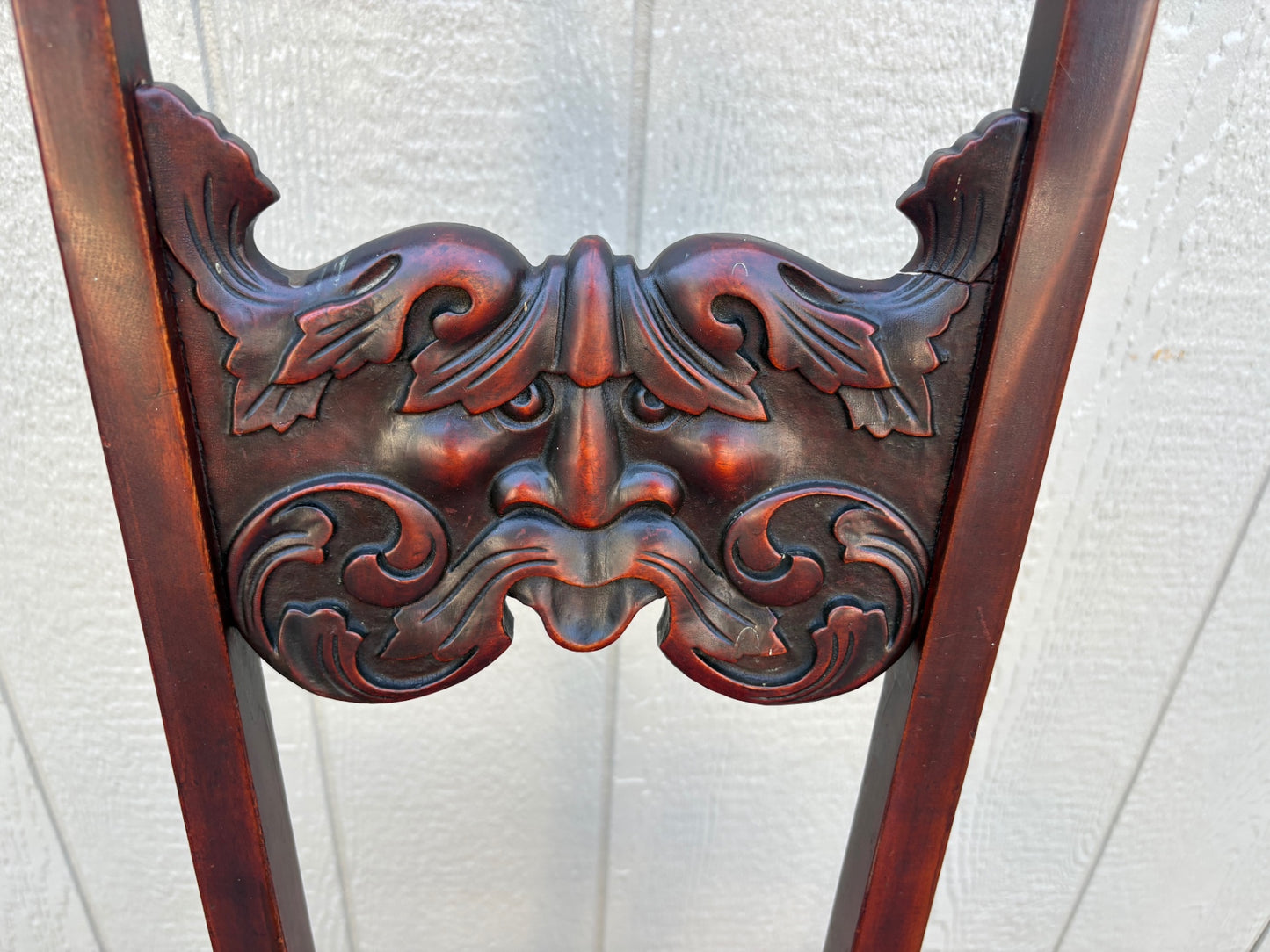 67856 Victorian Hand Carved Mahogany Chair with Intricate Details