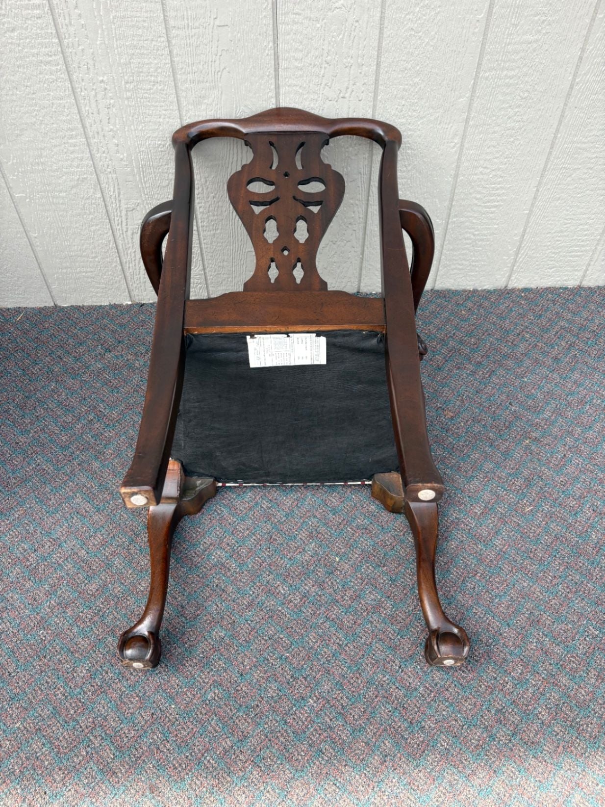 67495 Pair of Rway Chippendale Style Mahogany Armchairs