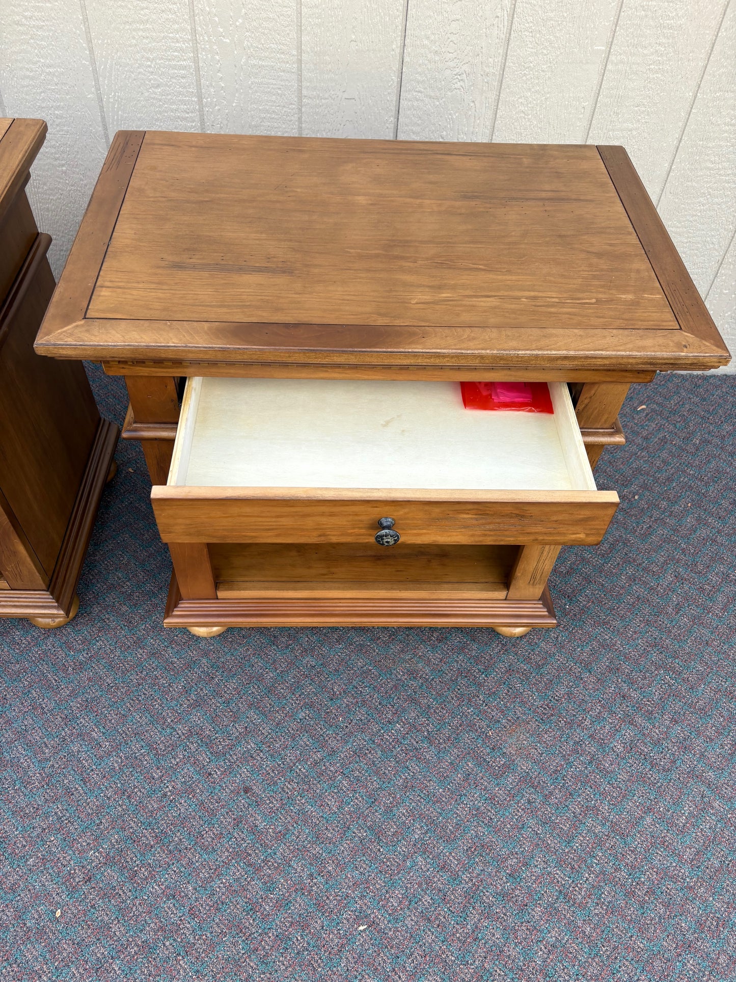 67722 Pair of Triumph Traditional Wood Nightstands with Drawers