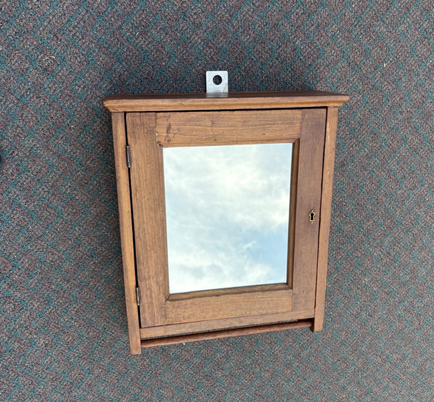 67529 Victorian Hanging Medicine Cabinet with Mirror Front