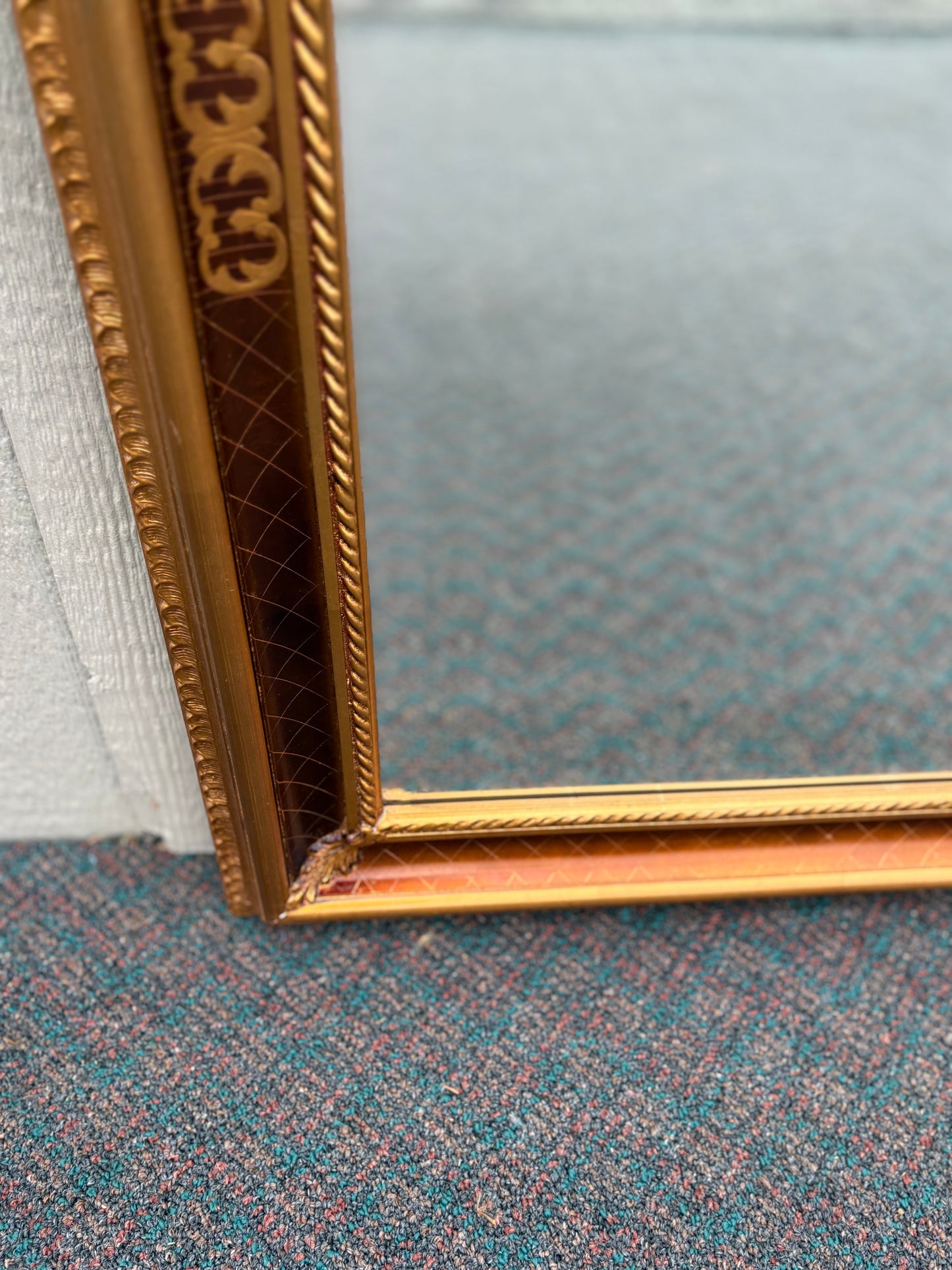 67721  Ornate Gold Gilt Wall Mirror by Carolina Mirror Company, 1980s