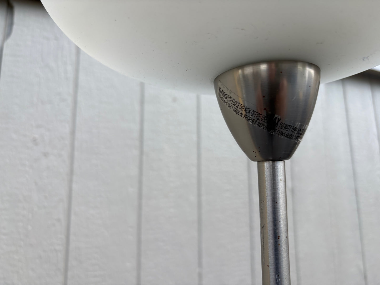 68045  Contemporary Mushroom Floor Lamp with Frosted Glass Shade