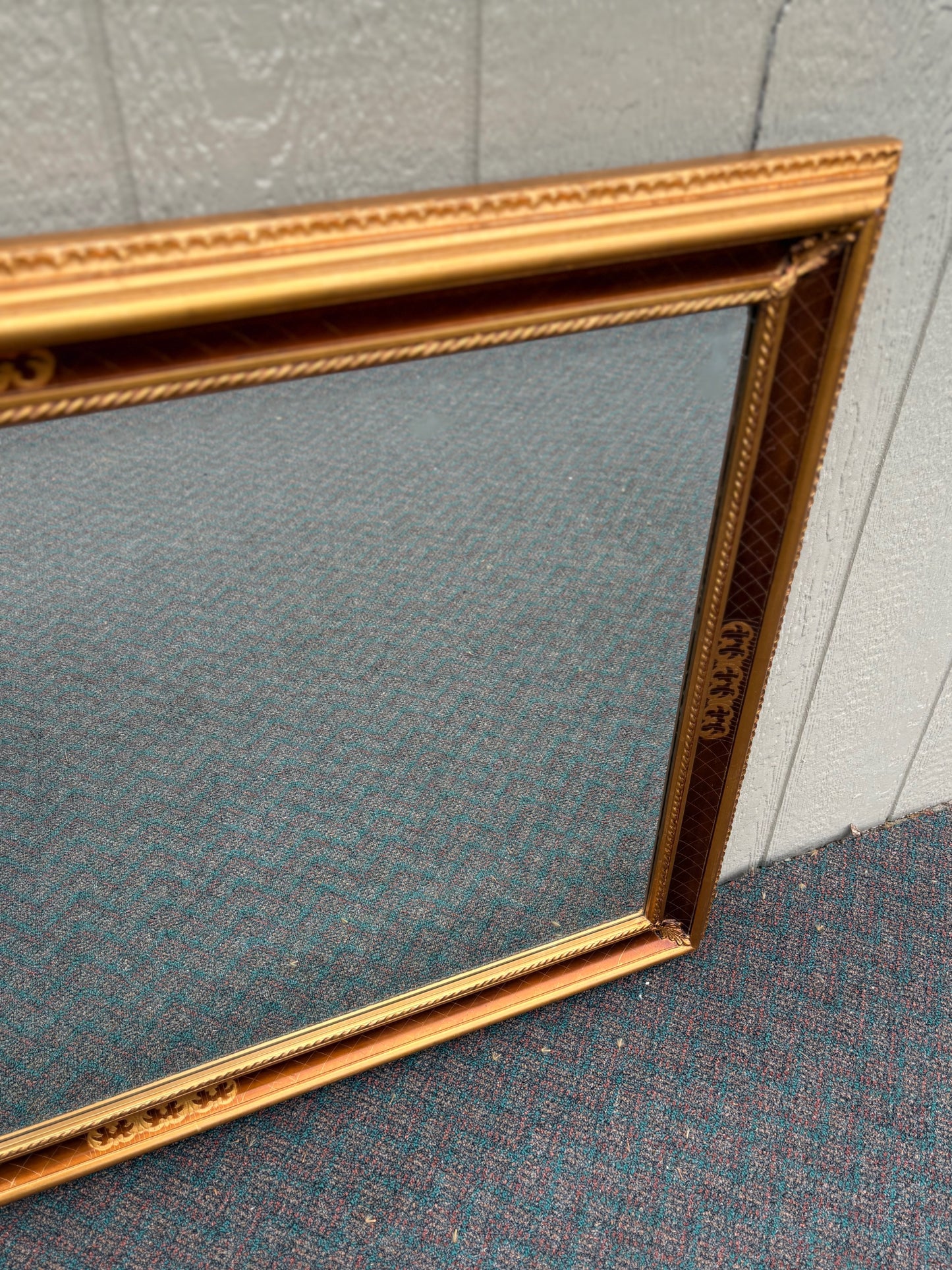 67721  Ornate Gold Gilt Wall Mirror by Carolina Mirror Company, 1980s