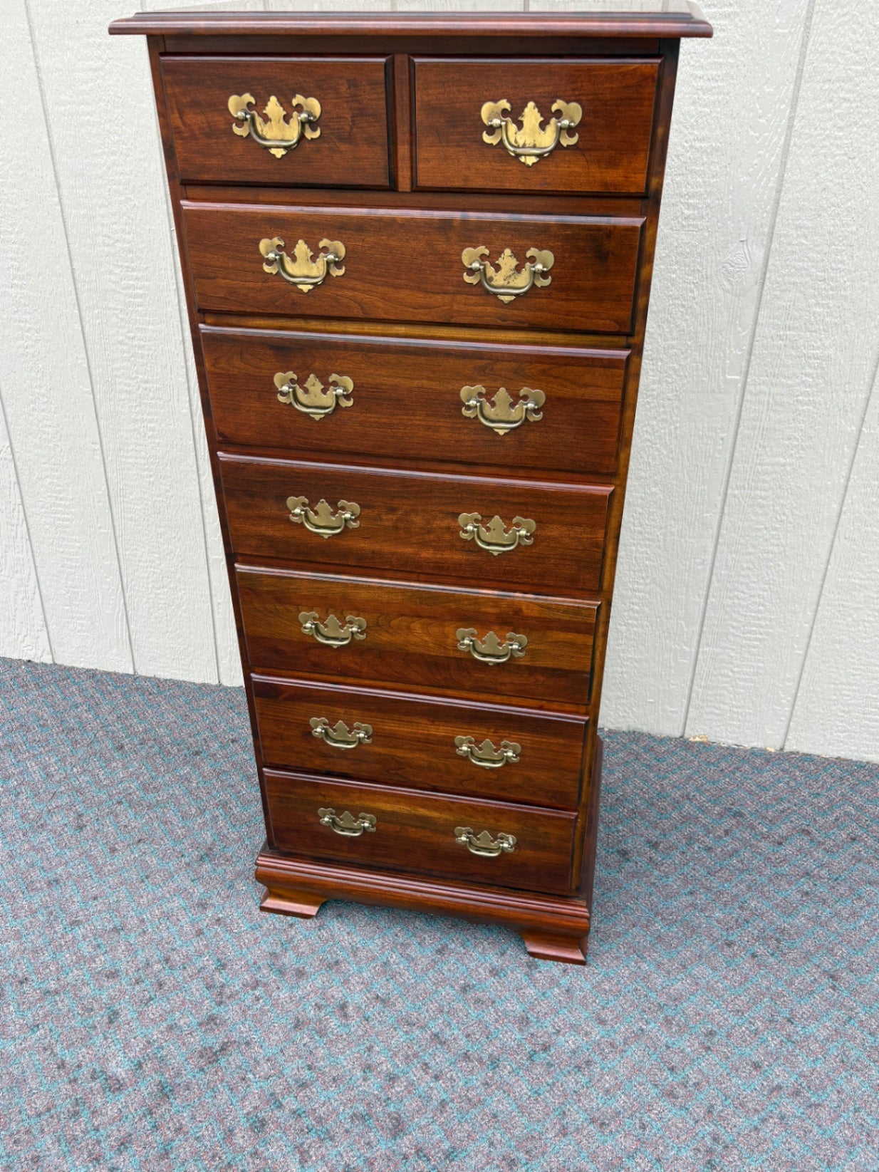 Cherry Traditional Lingerie Chest with Brass Hardware