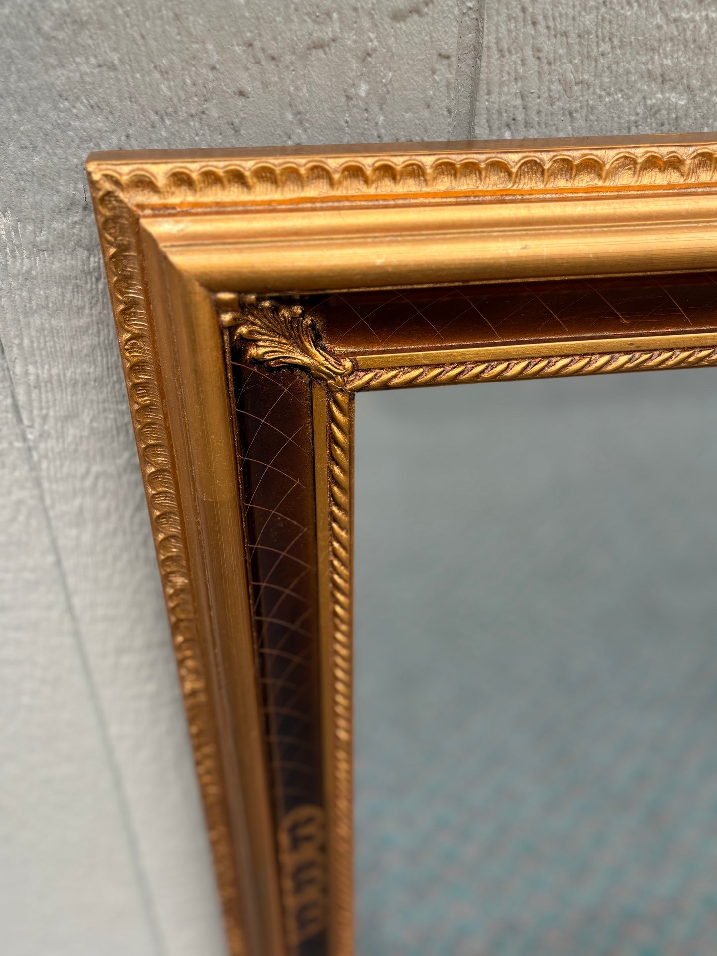 67721  Ornate Gold Gilt Wall Mirror by Carolina Mirror Company, 1980s