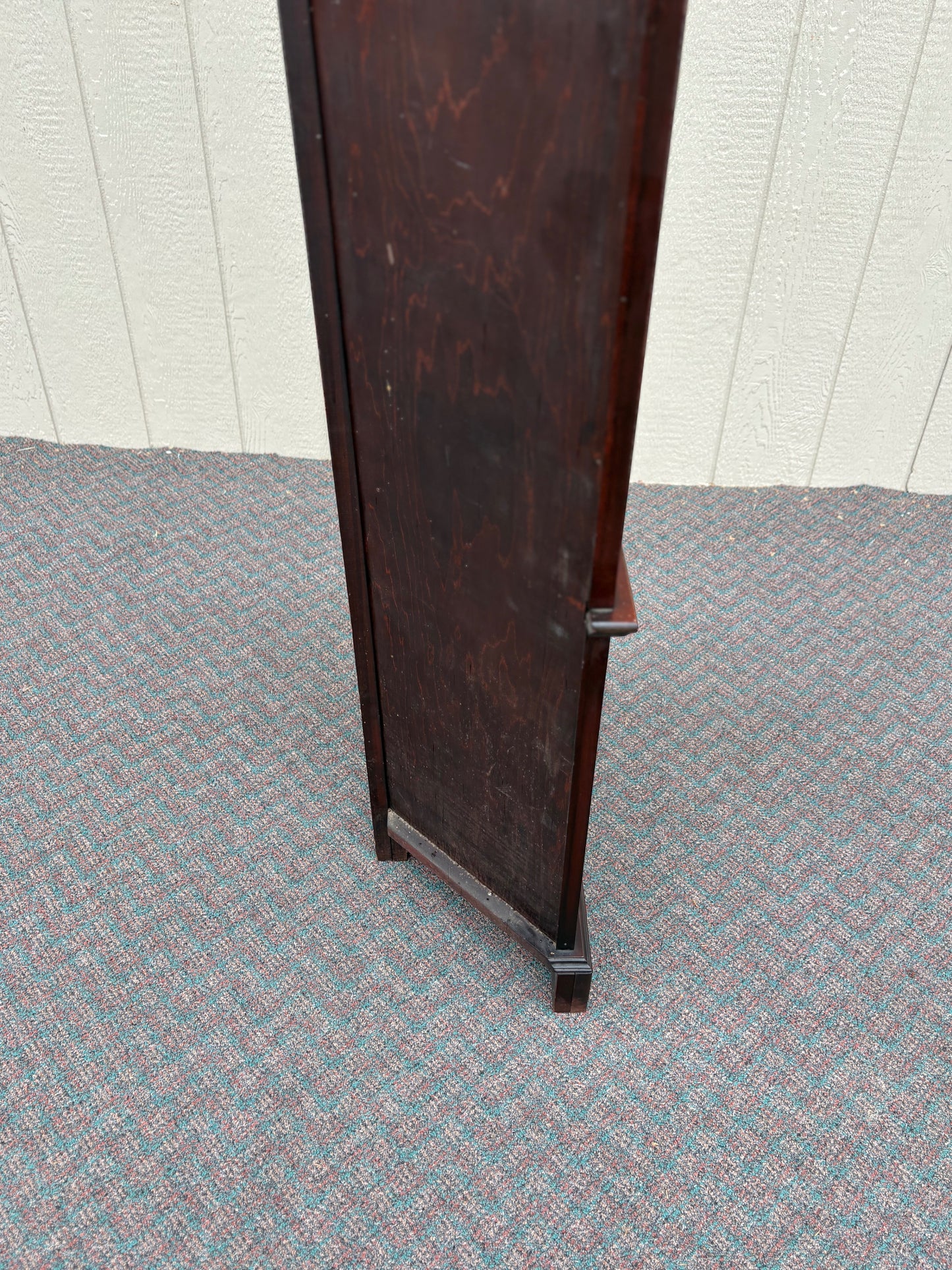 67724 Cherry Finish Corner Shelf Cabinet with Arched Shelving