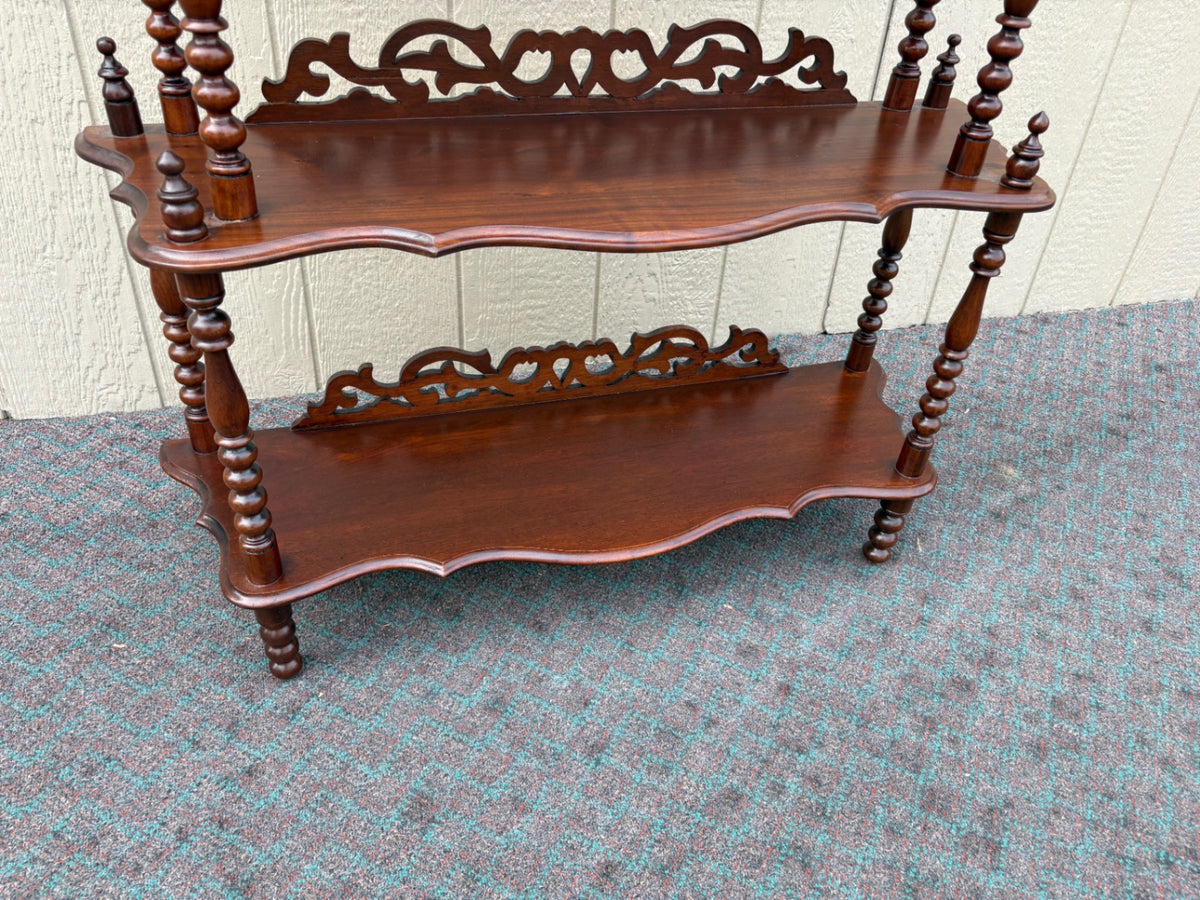 68063 Victorian Five-Tier Etagere Bookcase with Ornate Carvings