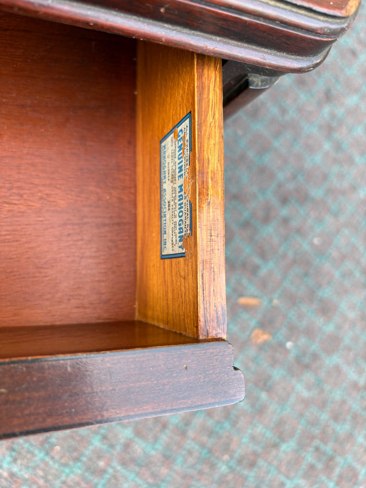 68216  Vintage Mahogany Ball and Claw Foot Nightstand with Drawer