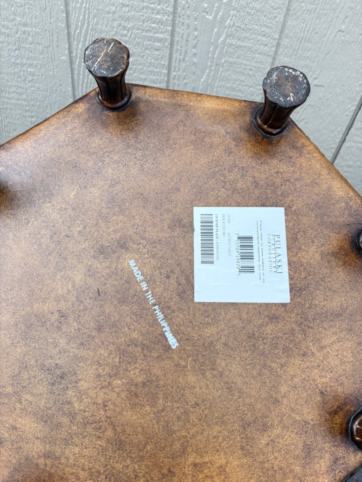 68033  Pulaski Octagonal Accent Table with Intricate Inlaid Top