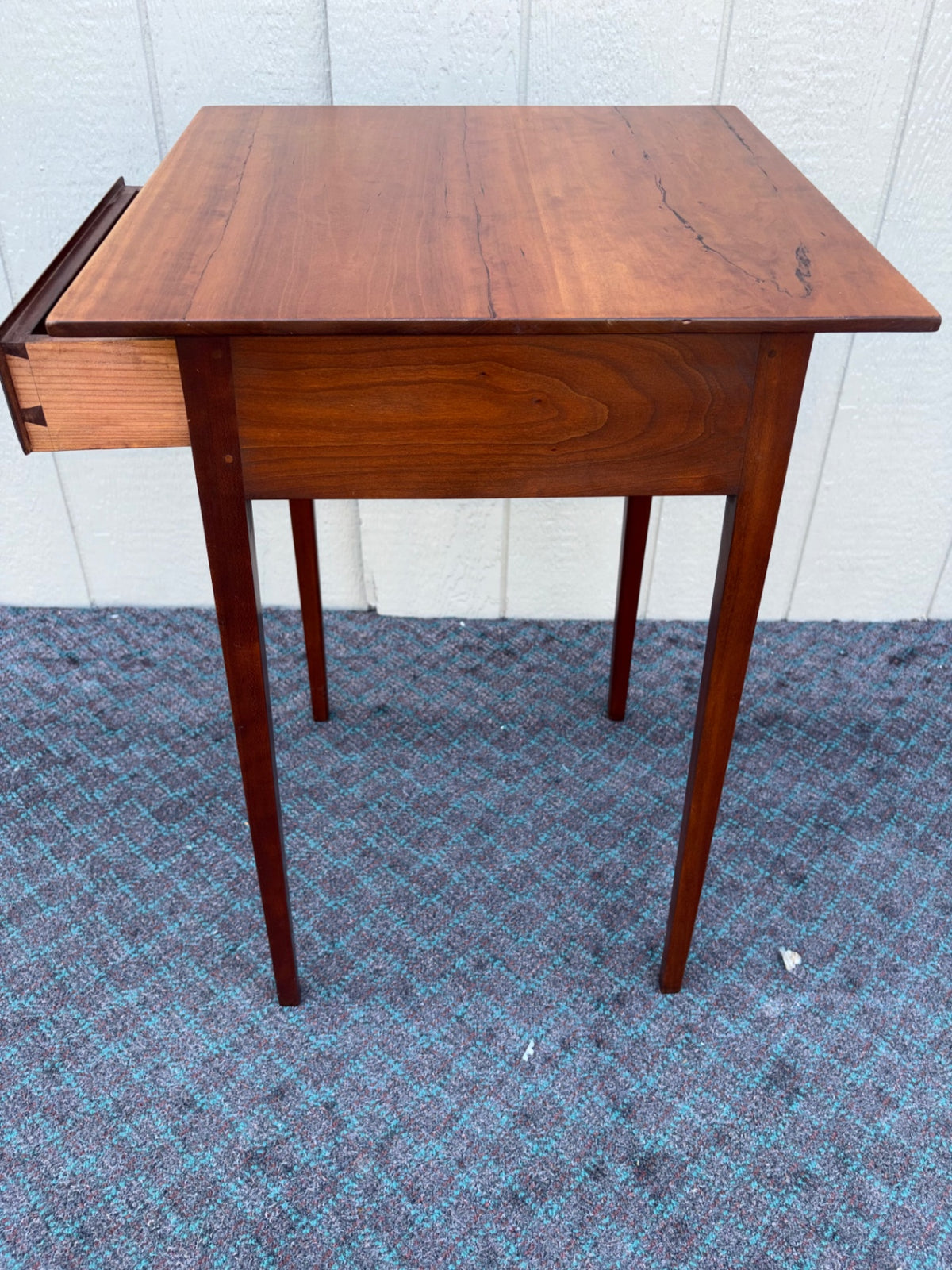 68125  Eldred Wheeler Shaker Style Cherry Side Table with Drawer