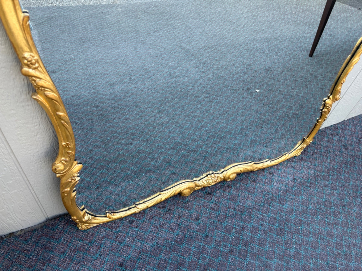 68139 Ornate French Rococo Style Gold Gilt Wall Mirror