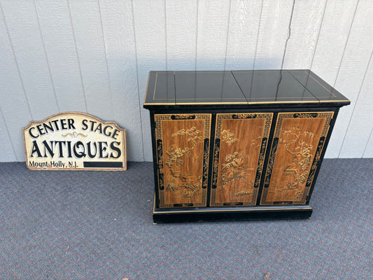 67425 Drexel Oriental Style Bar Cart with Expandable Top