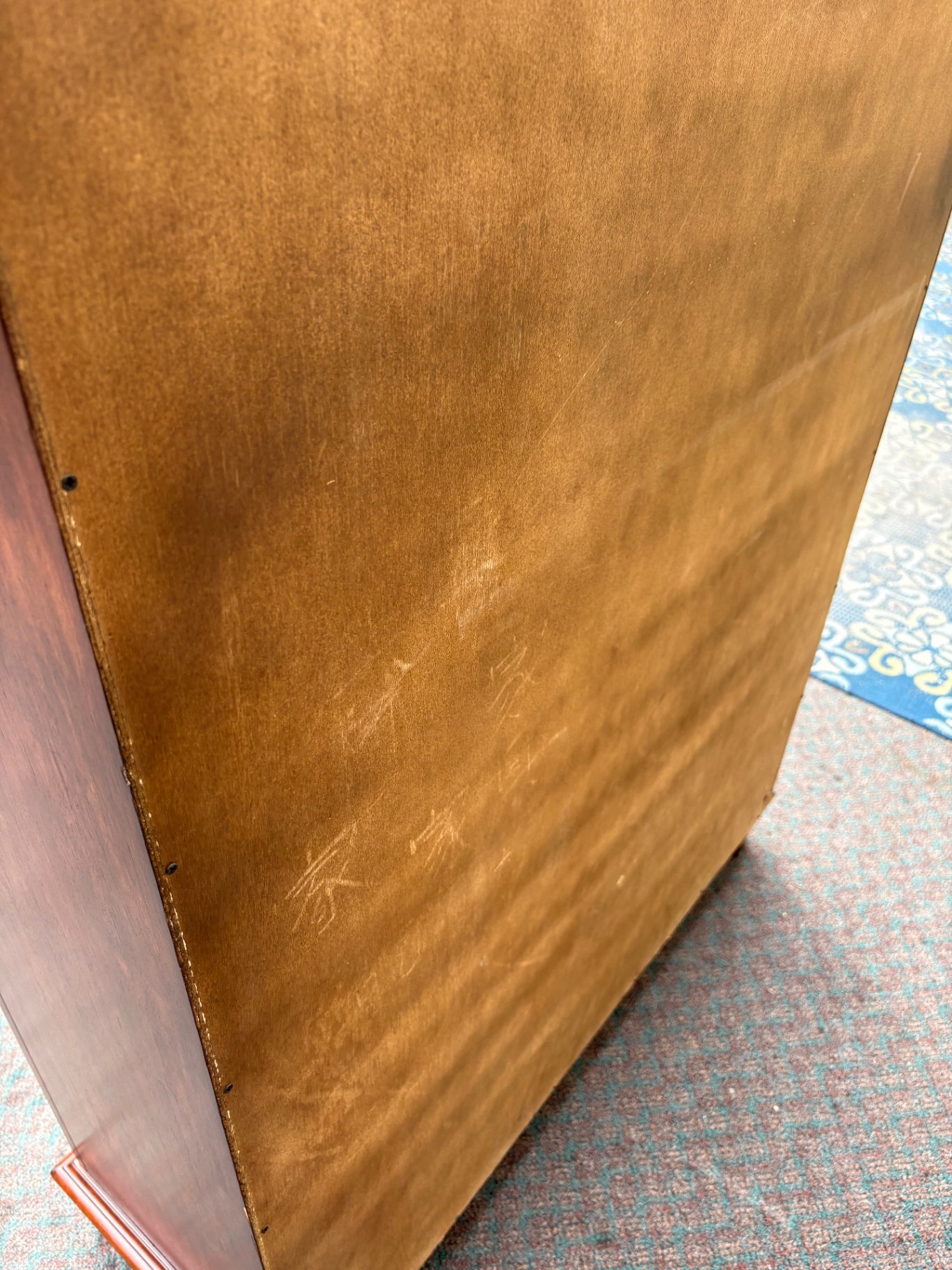 Vintage Two-Door Bookcase with Glass Paneled Doors