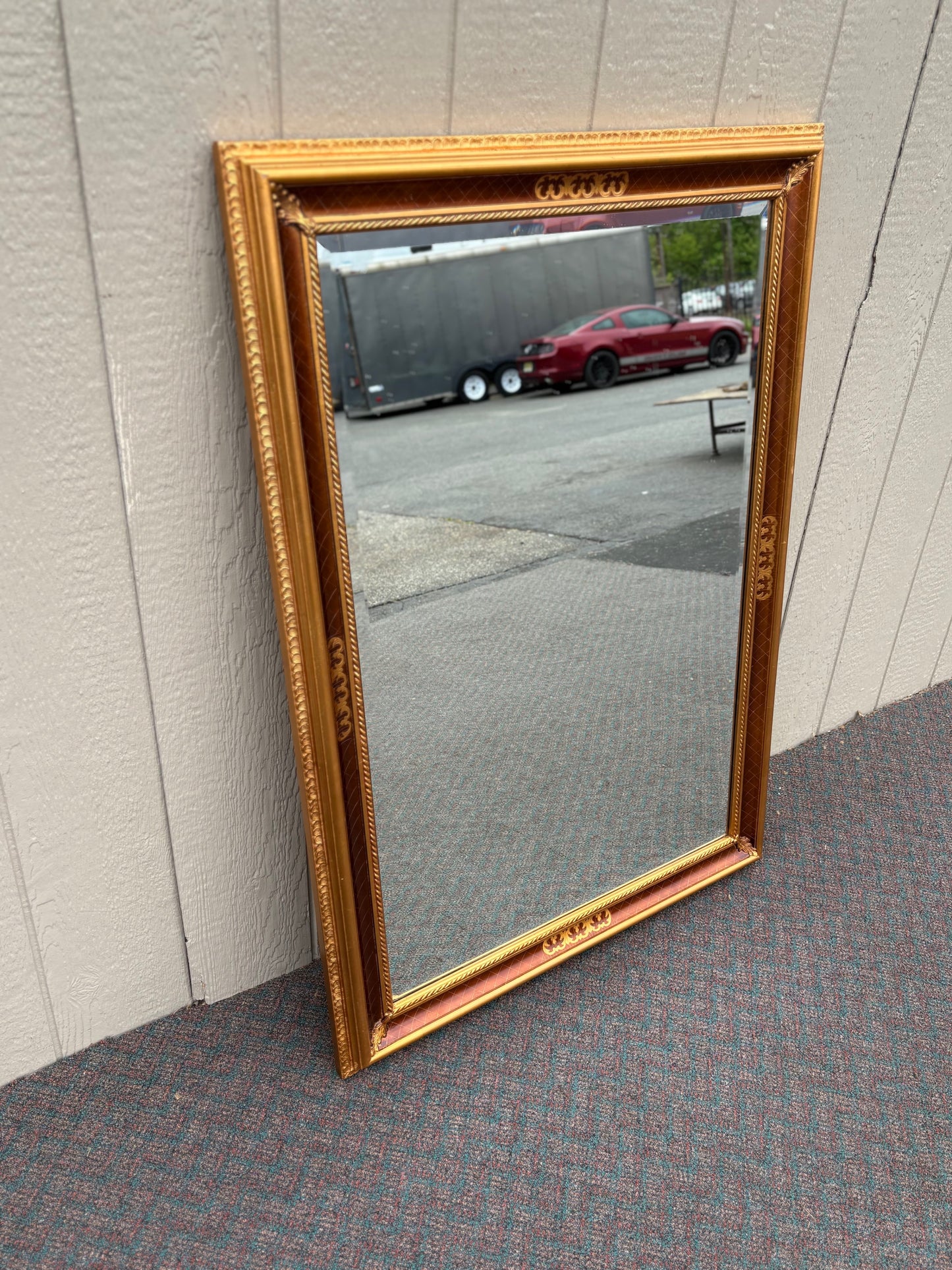 67721  Ornate Gold Gilt Wall Mirror by Carolina Mirror Company, 1980s
