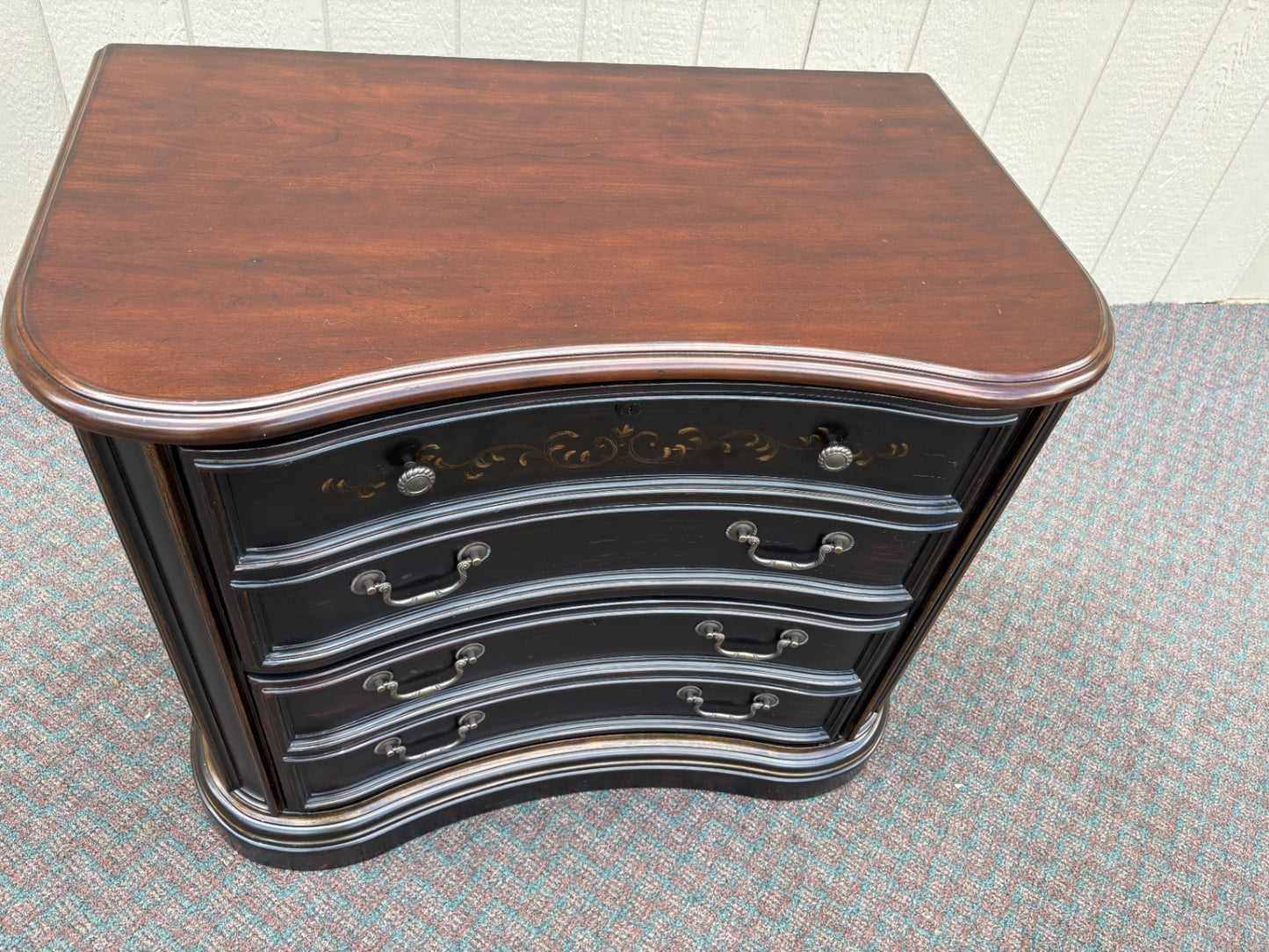 67804 Hooker Seven Seas Ebony and Cherry Two-Drawer File Cabinet