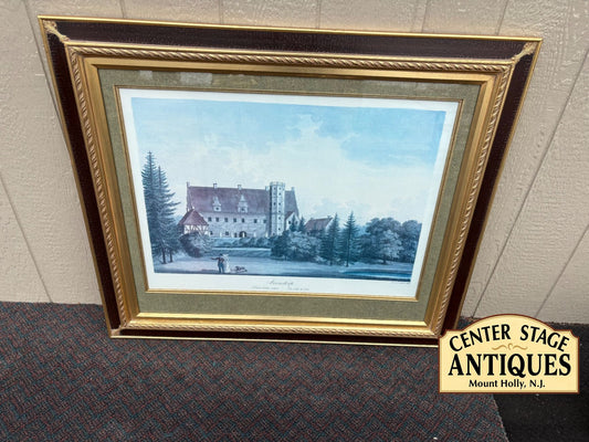 67511  Early 19th Century Framed Print of Svenstorp Castle, 1822