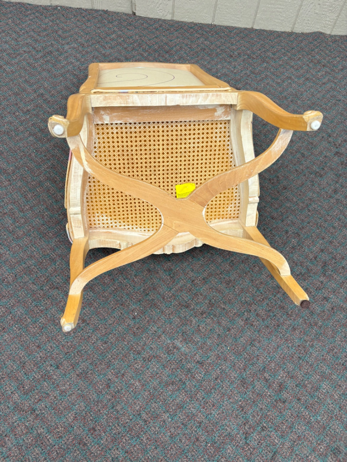 Set of 6 French Provincial Dining Chairs with Cane Backs