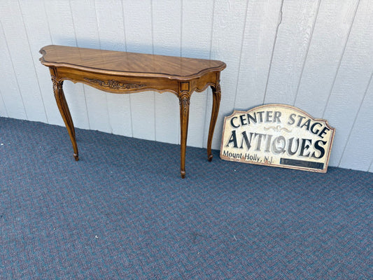 67427  Elegant French Country Console Table with Cabriole Legs