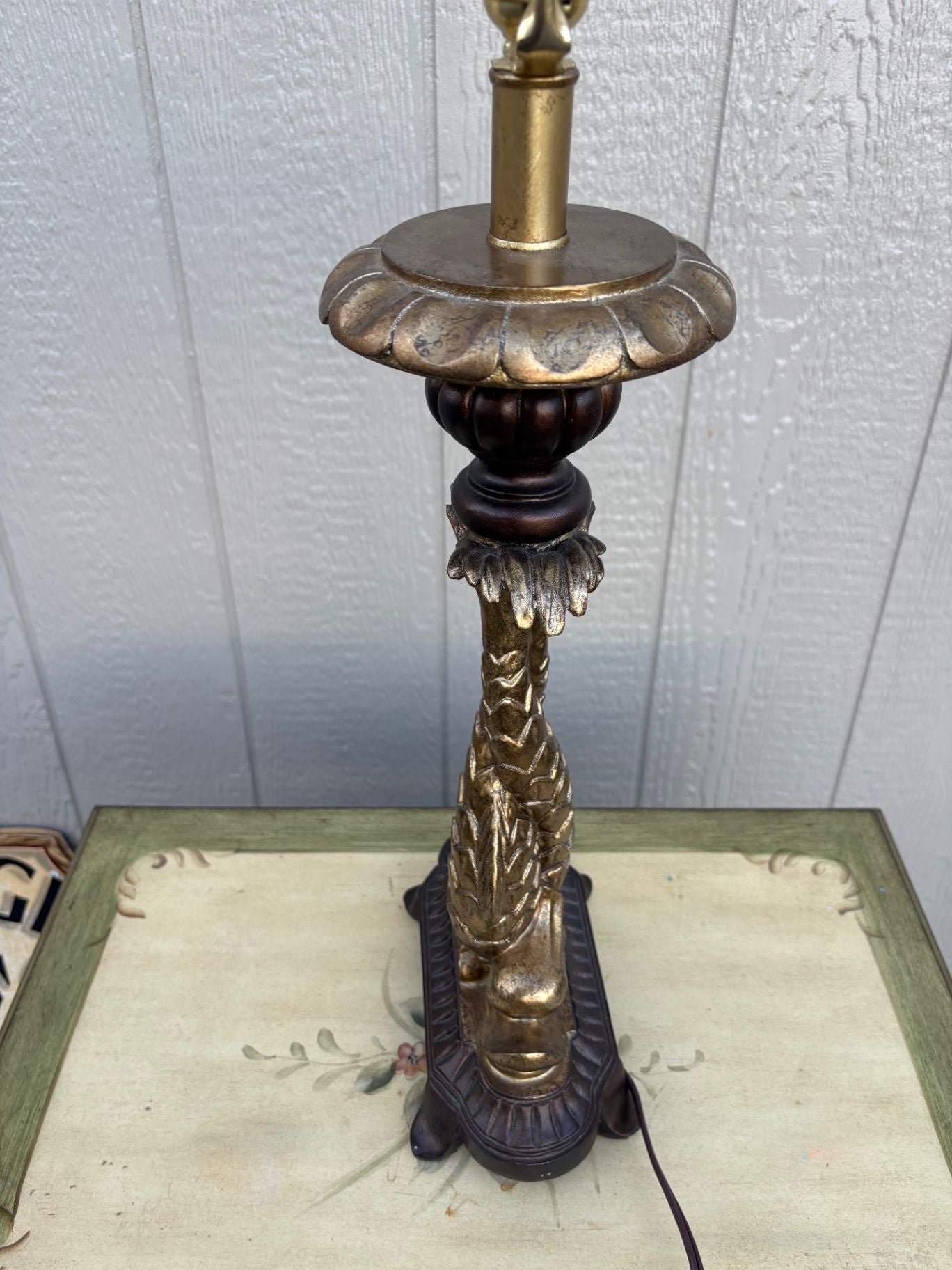 67651 Wildwood Lamps Fish Motif Table Lamp with Brass Accents