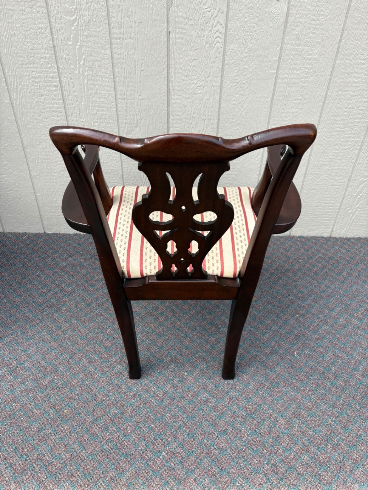 67495 Pair of Rway Chippendale Style Mahogany Armchairs