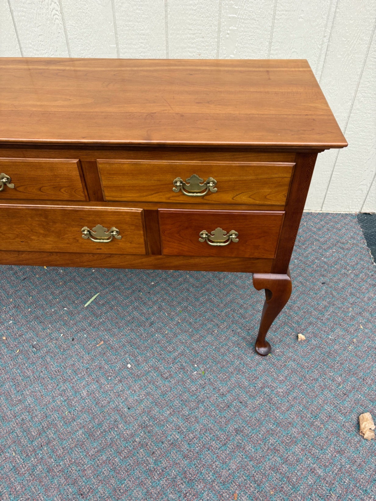 67759 Stickley Queen Anne Cherry Buffet with Brass Hardware