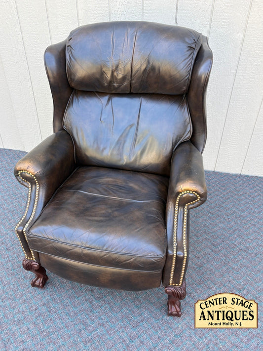 67848 Hancock and Moore Leather Recliner with Nailhead Trim