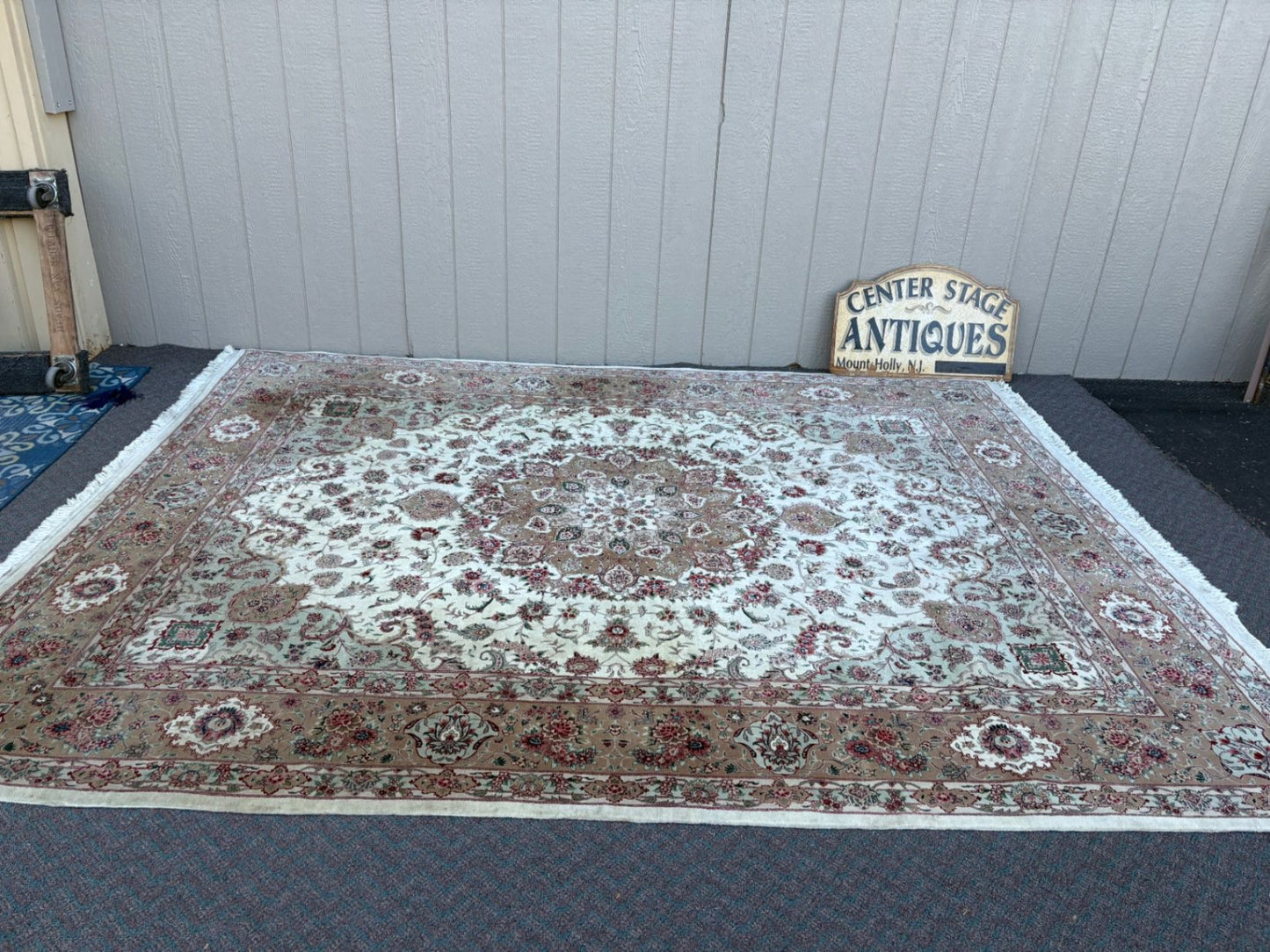 RUG 07 Traditional Oriental Rug with Floral Medallion Design, Wool 8' x 10' 6"