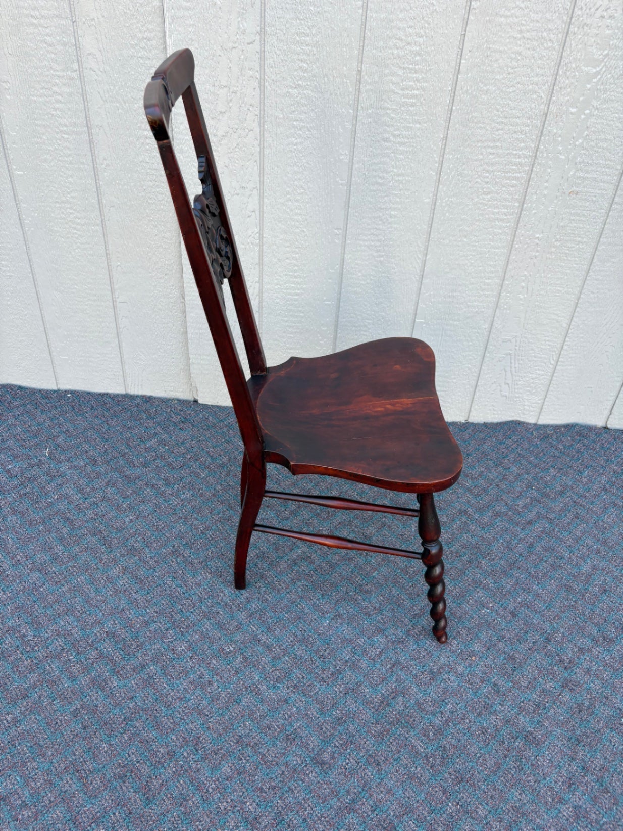 67856 Victorian Hand Carved Mahogany Chair with Intricate Details