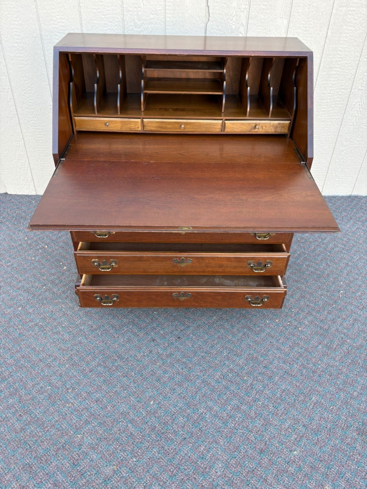 67632 Mahogany Governor Winthrop Style Secretary Desk with Drawers