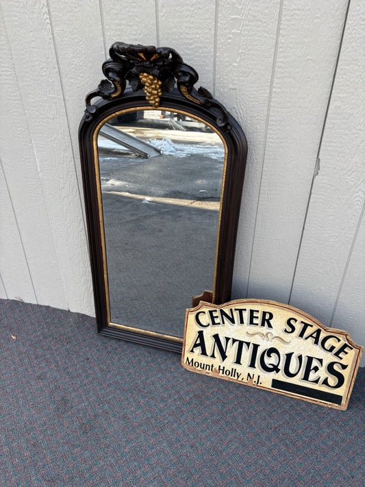 67382 Victorian Wall Mirror with Ornate Gilt Carved Grapes