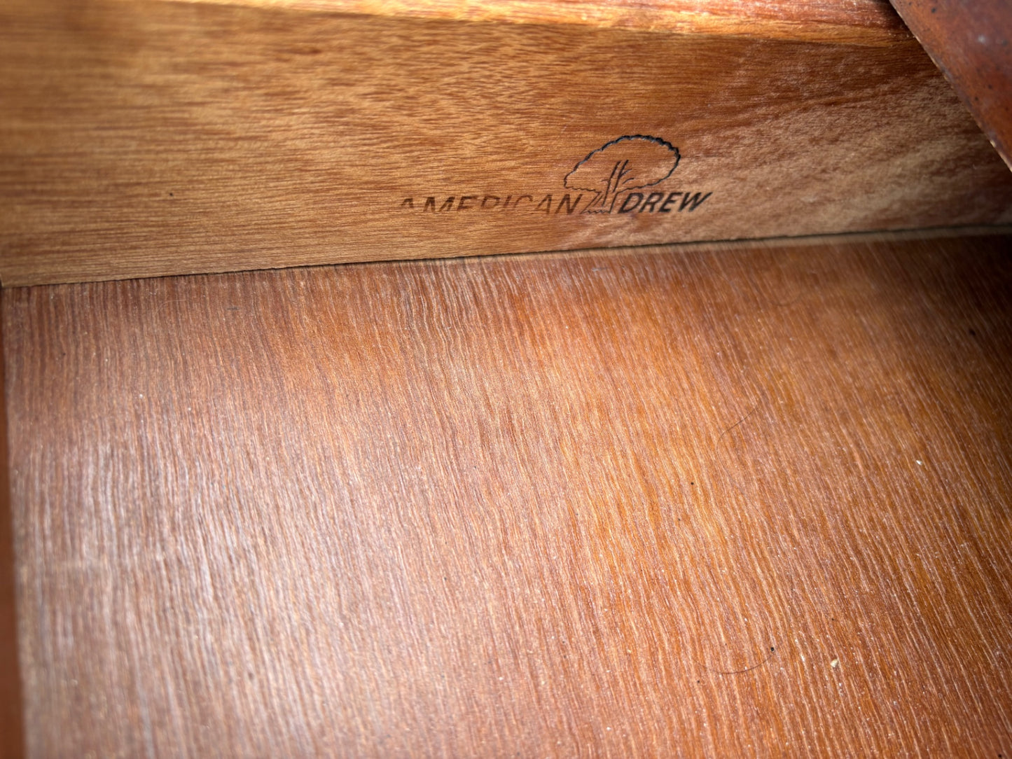 Pair of American Drew Cherry Nightstands with Brass Hardware