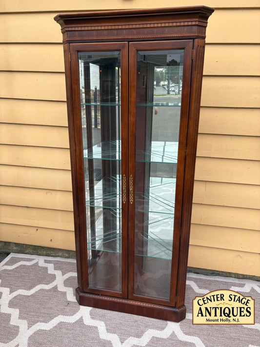 68207 AMERICAN Furniture Beveled Glass Corner Curio Cabinet
