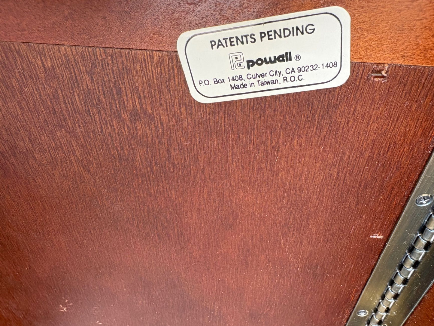 67470  Elegant Mahogany POWELL Furniture Half Round Jewelry Cabinet with Felt Lining