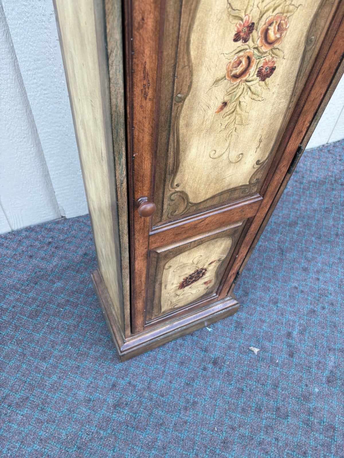 68130  Hooker Seven Seas Hand-Painted CD Cabinet with Floral Motif