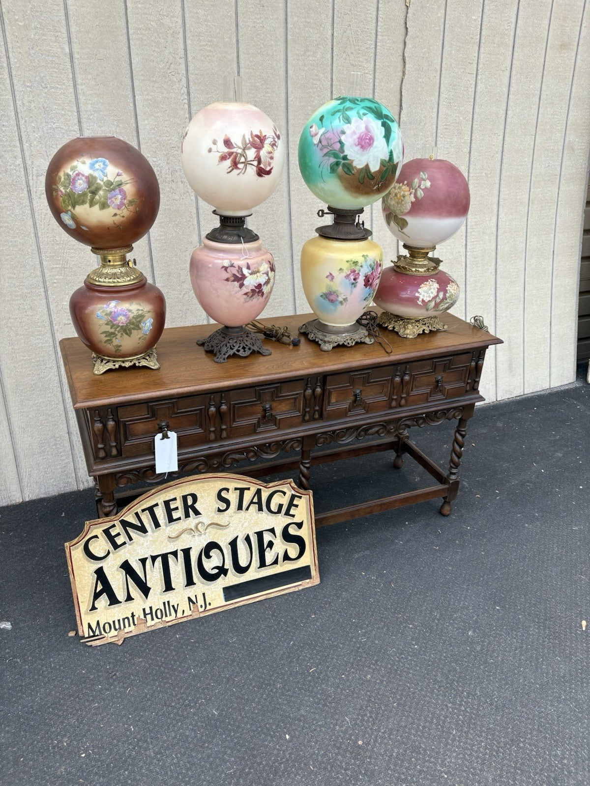 66654   Antique Brass Fireplace Fender Fancy Feet