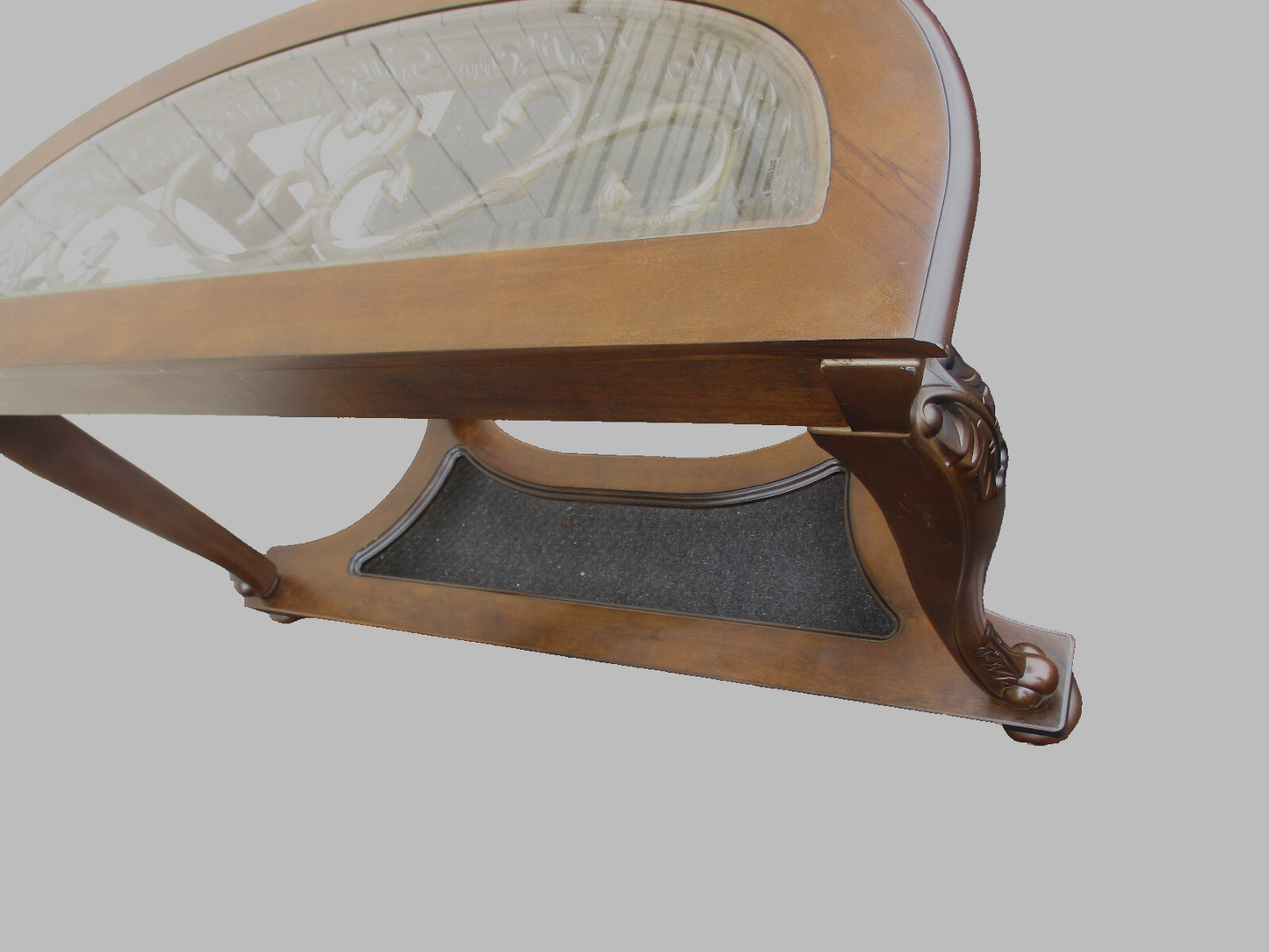 64172  Decorator Glass Top Console Sideboard Server