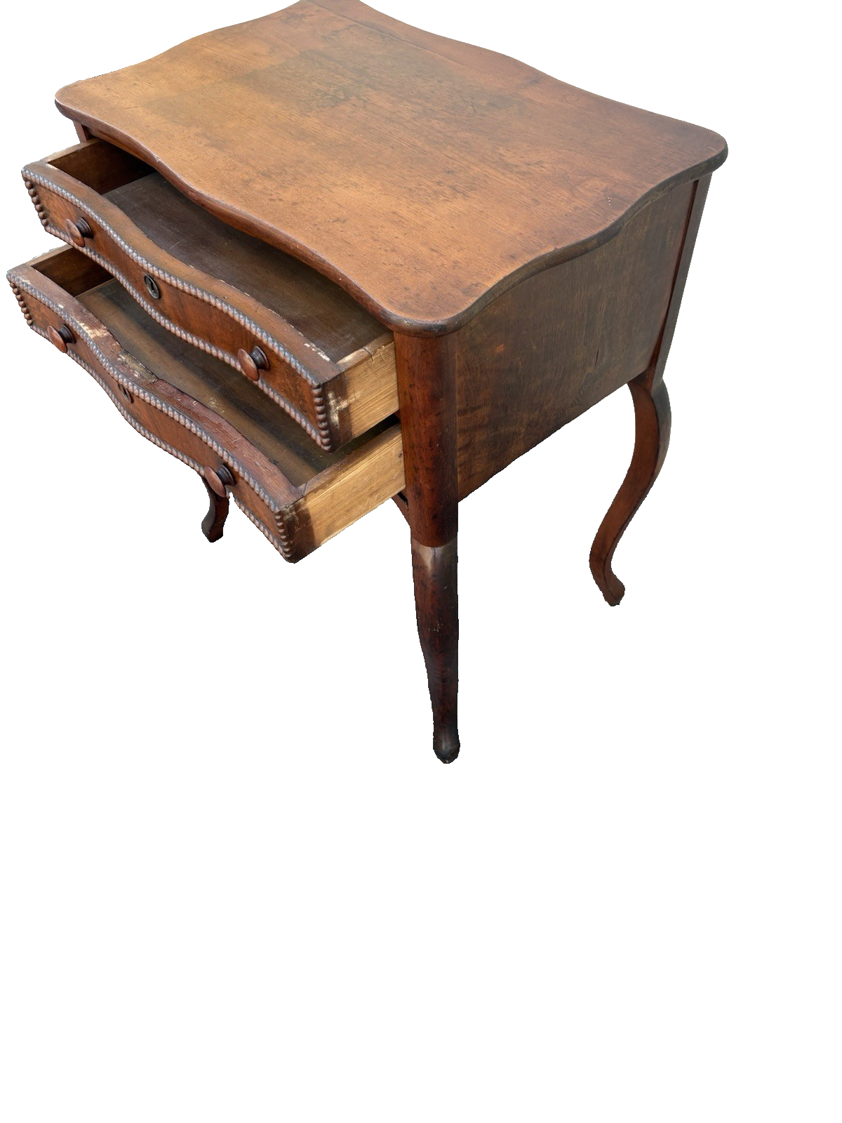 66964 Antique Empire Mahogany Nightstand End Table Stand