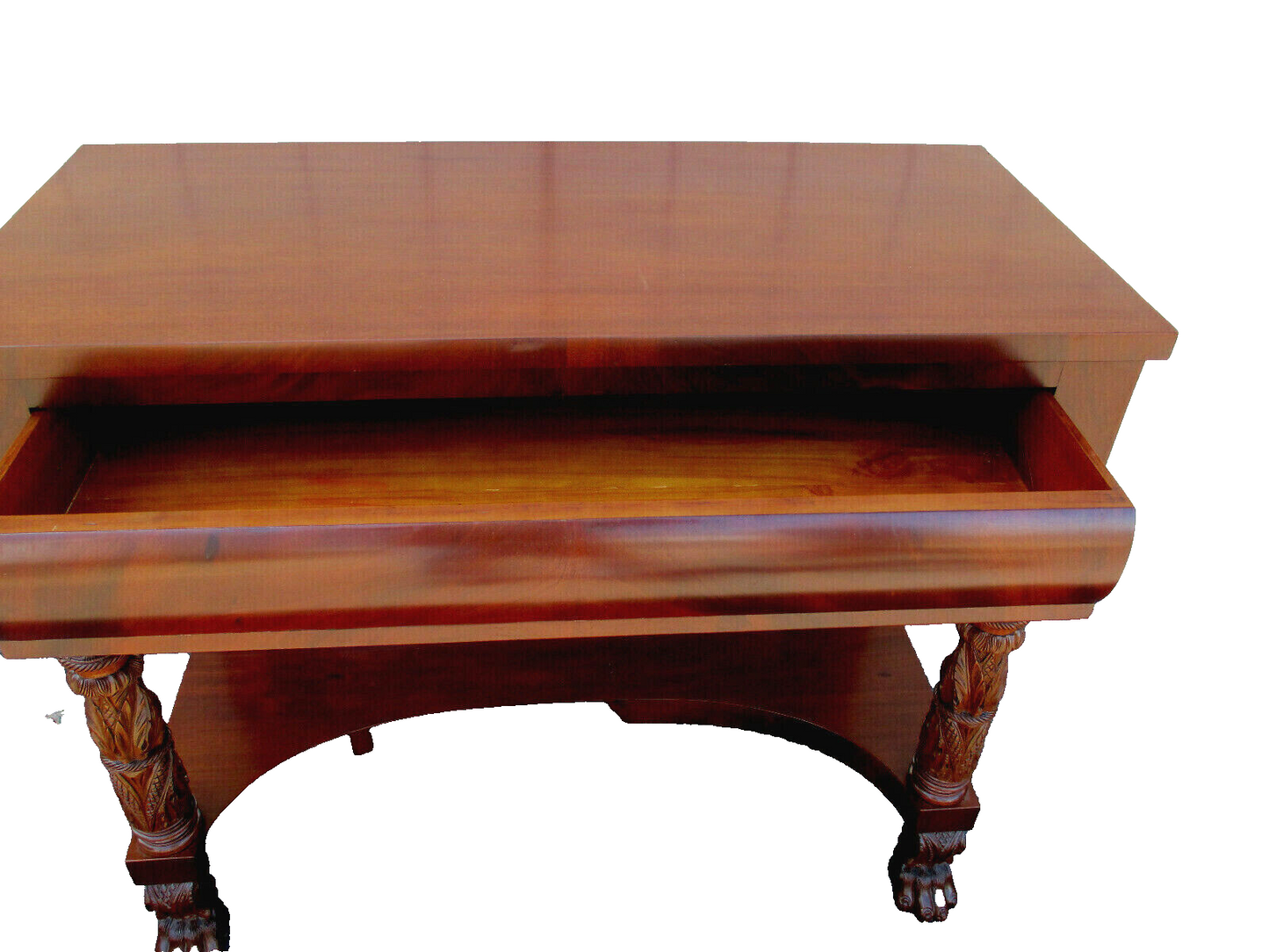 63725   Antique Empire Buffet Sideboard Server Console Cabinet