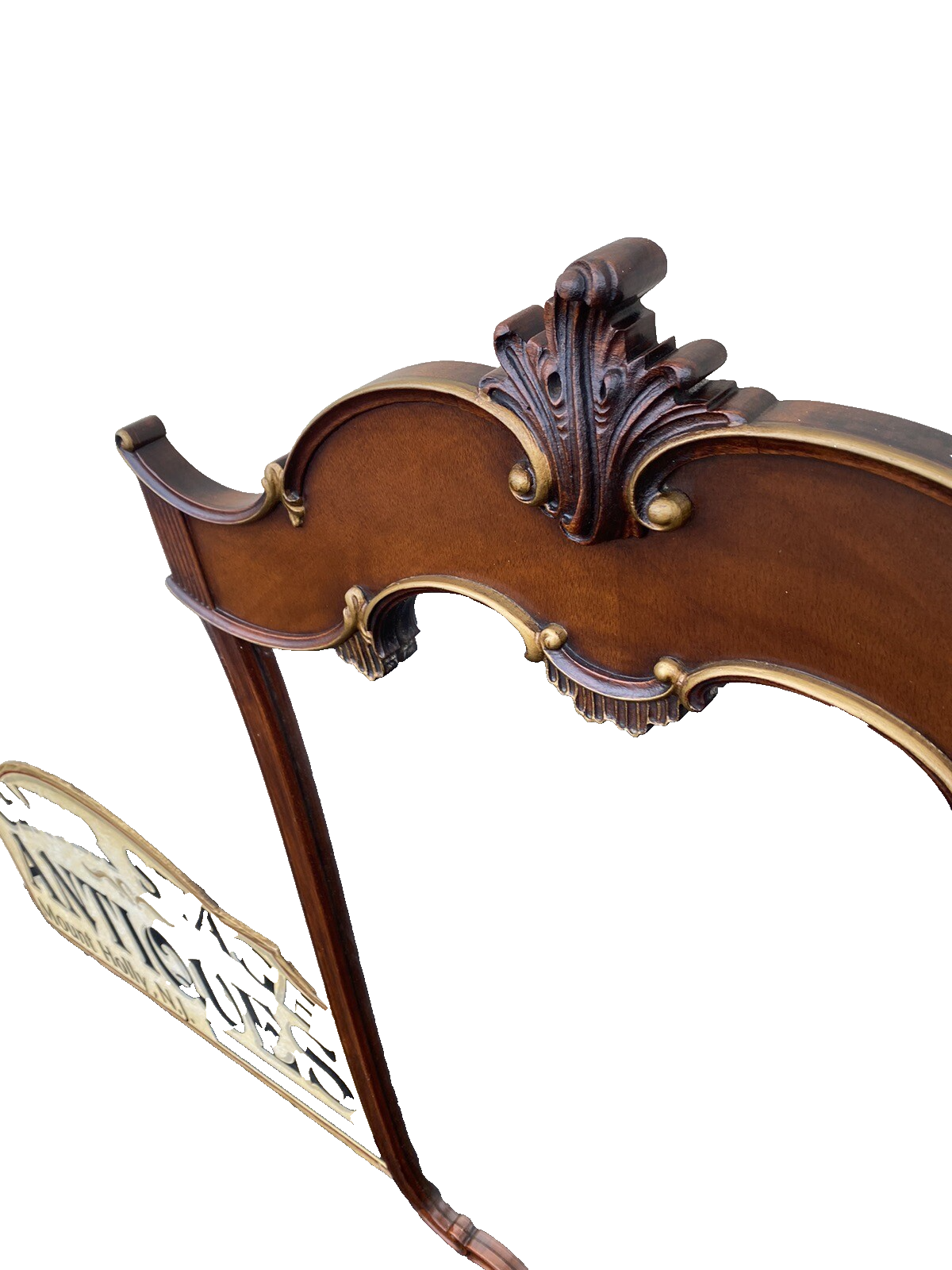 65075 Mahogany Wall Mirror In Fancy Picture Frame