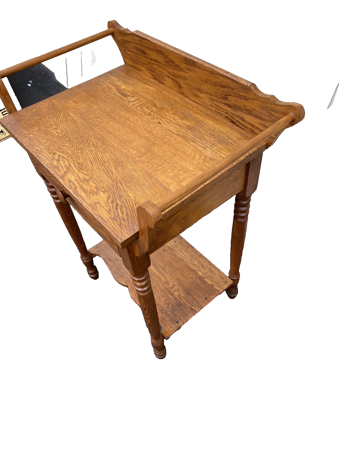 66326 Antique Oak Nightstand End Table Stand