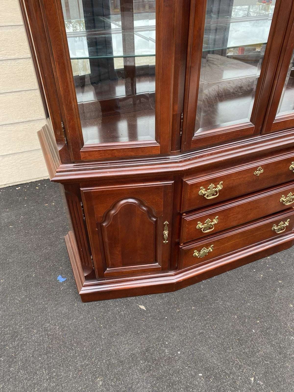 66603   Cherry SUMTER Furniture  2 pc. China Cabinet Curio Breakfront