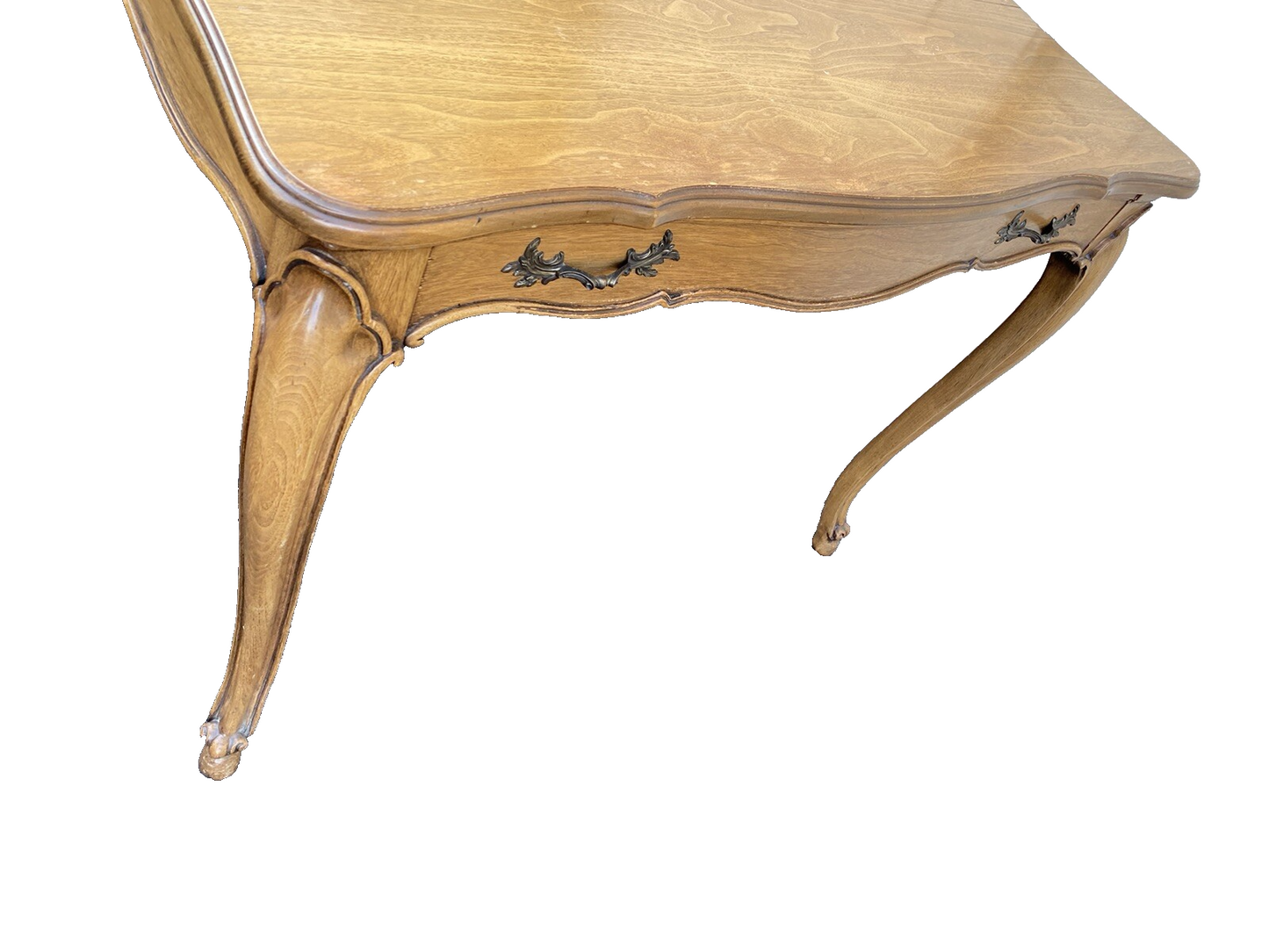 66283  French Country Leather Top Game Table Dining Table