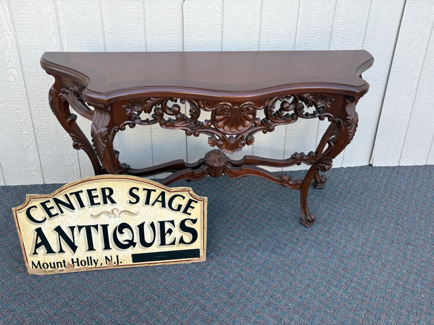 67015 Banded Mahogany Hand made Console Table Sideboard Server