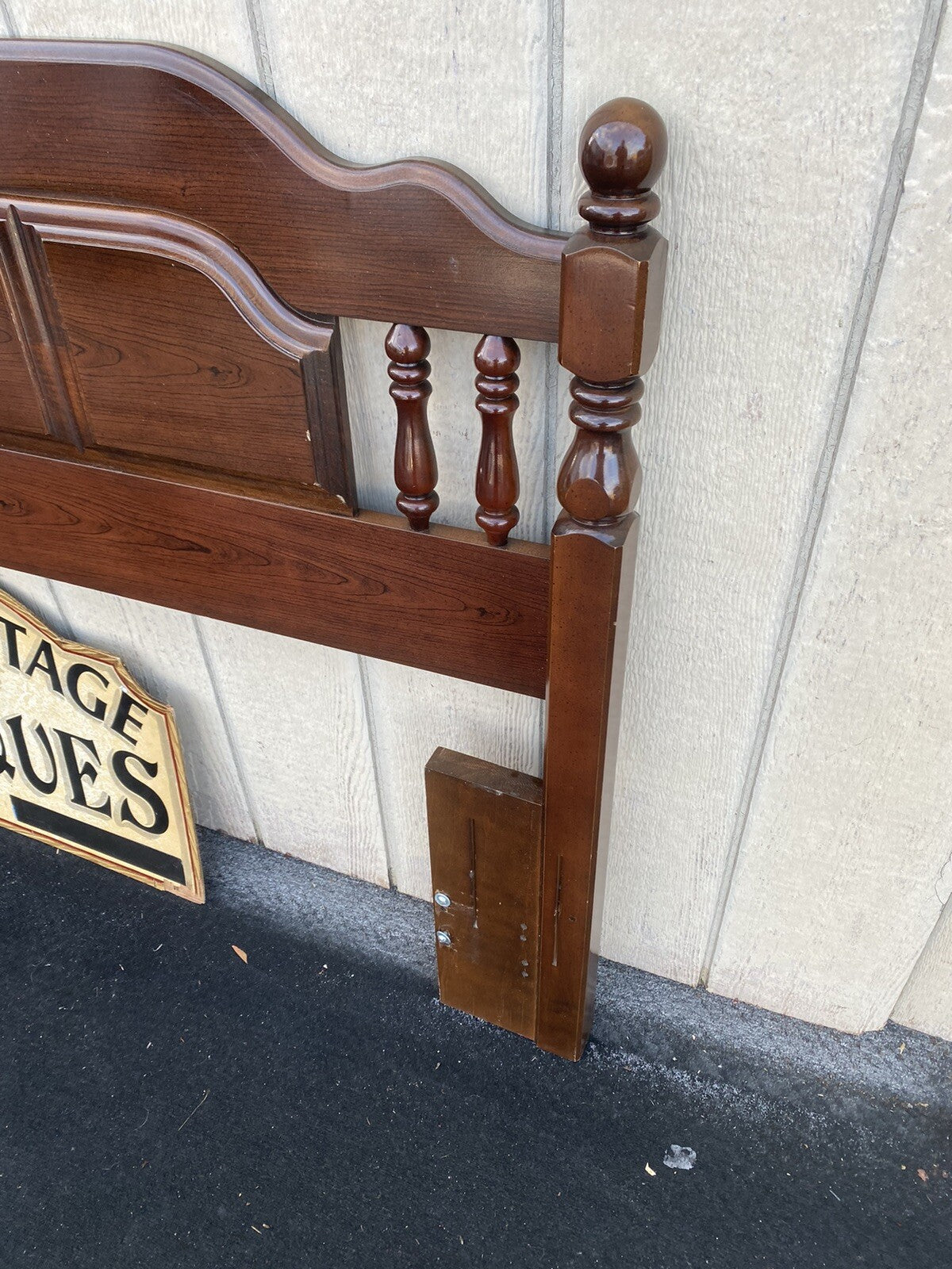 66225   Cherry Queen or Full Size Headboard Bed