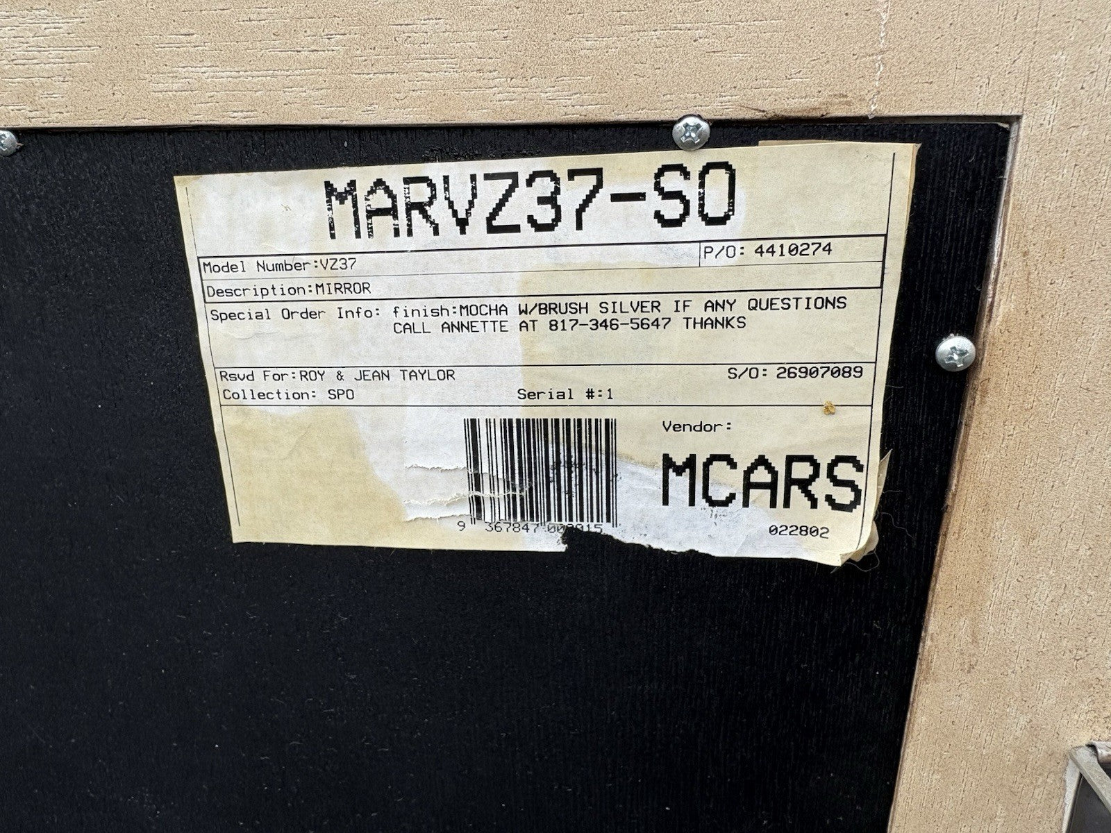 66851  Decorator Large Gryphon Accent Mirror