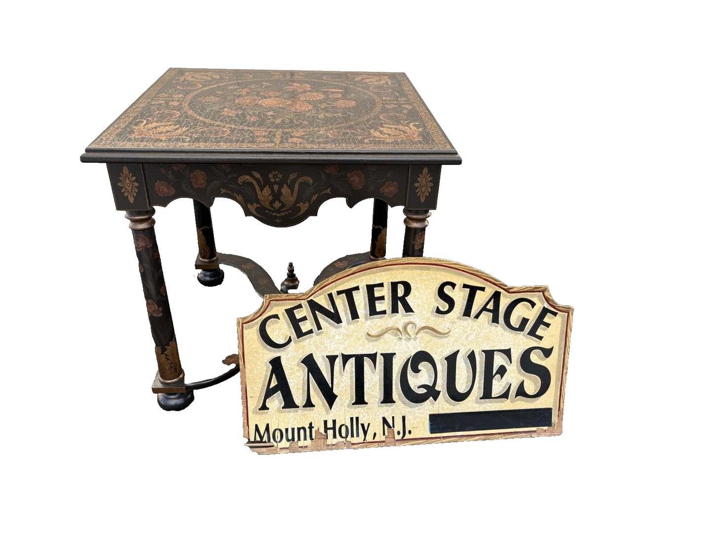 66704 Ebony Decorator Lamp Table Stand