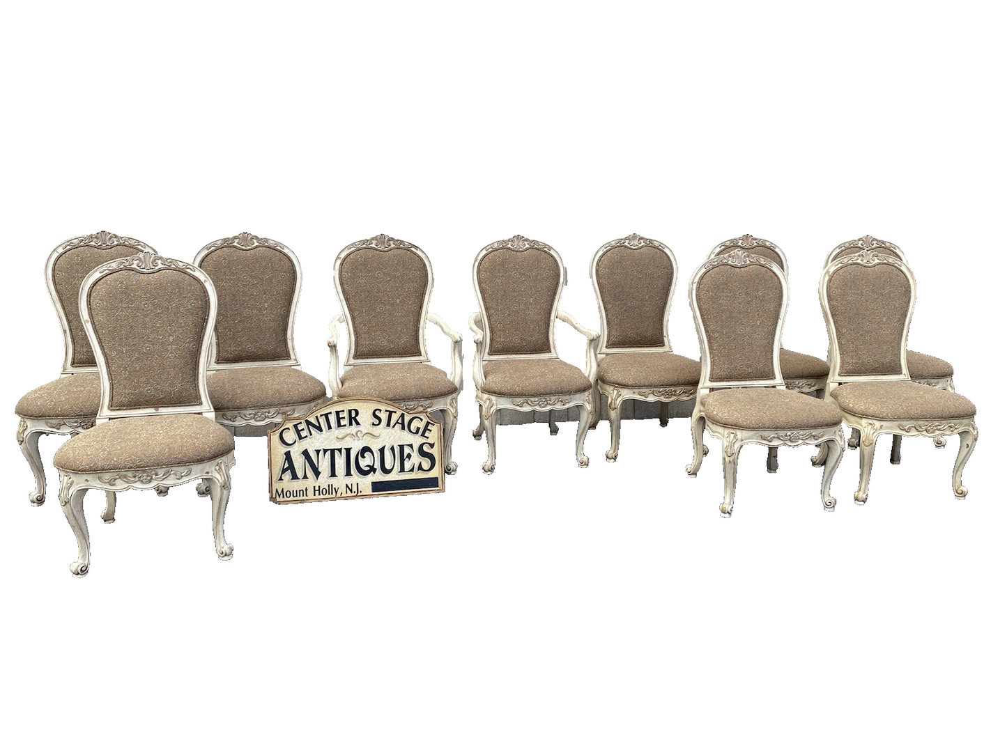 65320 CENTURY Furniture set of 10 Louis XV Dining Chair s