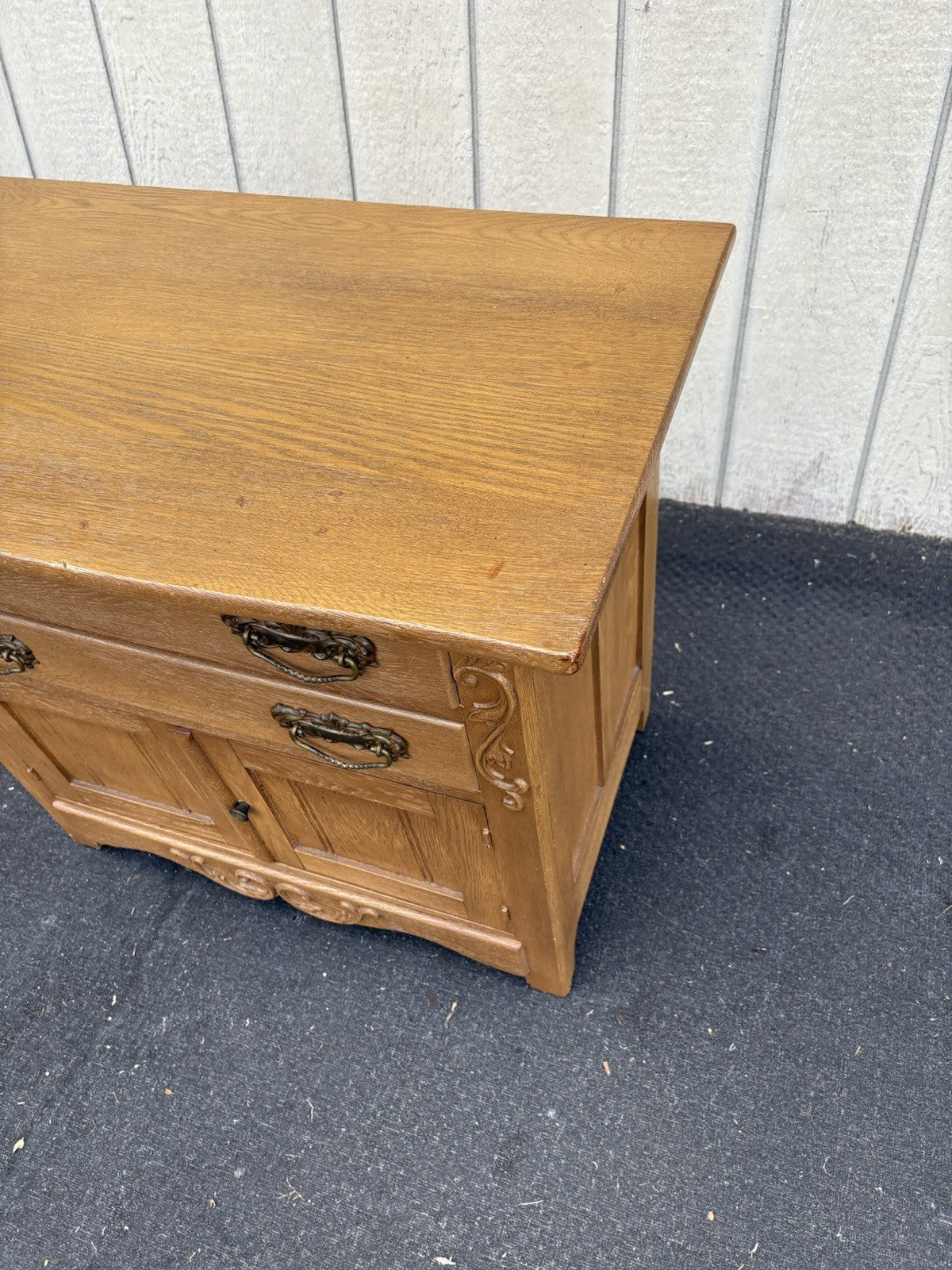 66729 Antique Victorian Oak Washstand Chest Dresser