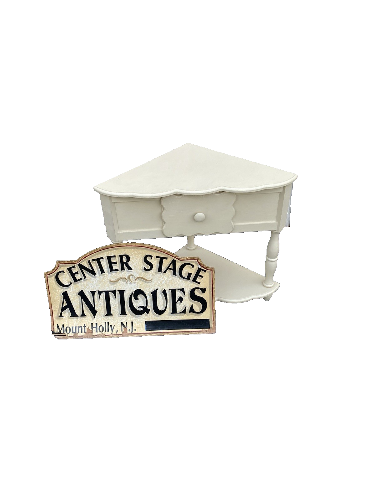 66650   Decorator Romantic Shabby Corner Lamp Table Stand