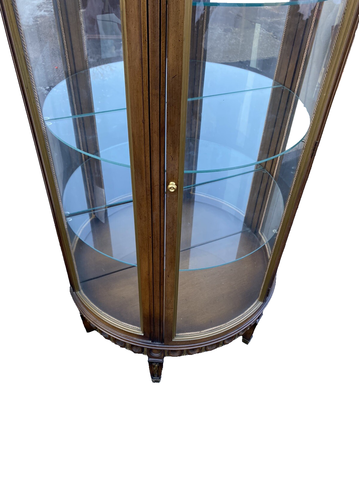 65852   Modern Decorator  Bow Glass Curio China Cabinet